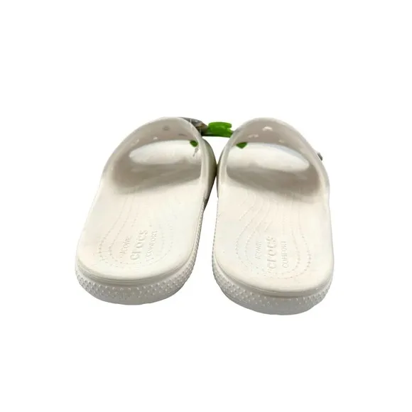 Crocs Classic Slide Sandals, Size Women's 12, Men's 10, White