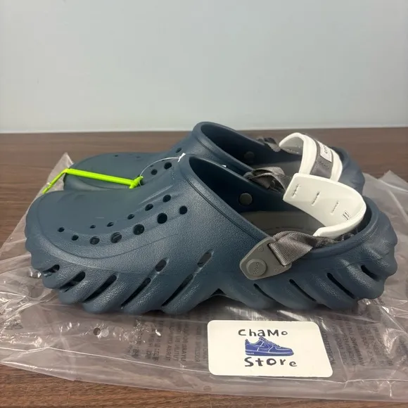 Crocs Echo Nightfall Blue Clog Shoes Comfort Slides Sandals Mens Size 12