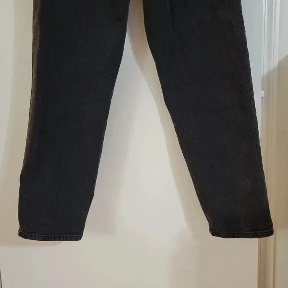 Current Elliot Women’s Washed Black Pleated High-Rise Tapered Denim Jeans |Sz 29