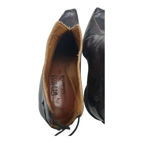 CYDWOQ Shoes Womens 37.5 Brown SKATE Ankle Vintage Career Academia USA Party