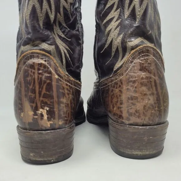 Dan Post Boots Mens 11B Brown Leather Western Cowboy Rodeo Ranch Riding P2559