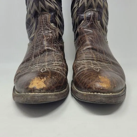 Dan Post Boots Mens 11B Brown Leather Western Cowboy Rodeo Ranch Riding P2559