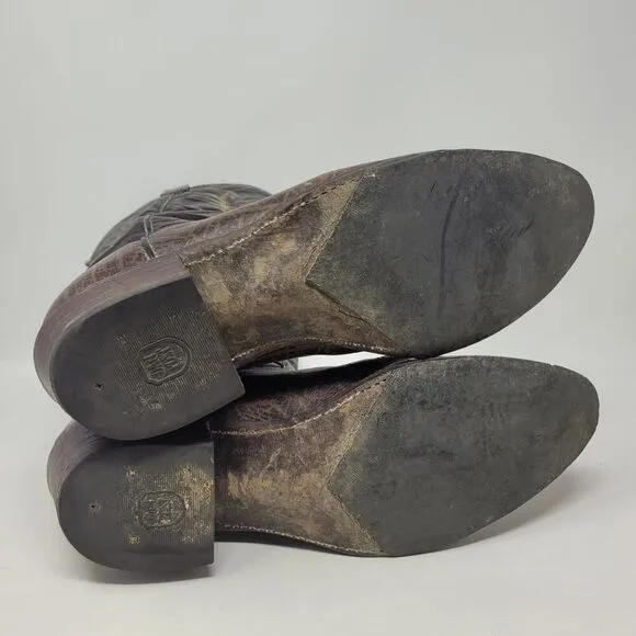 Dan Post Boots Mens 11B Brown Leather Western Cowboy Rodeo Ranch Riding P2559