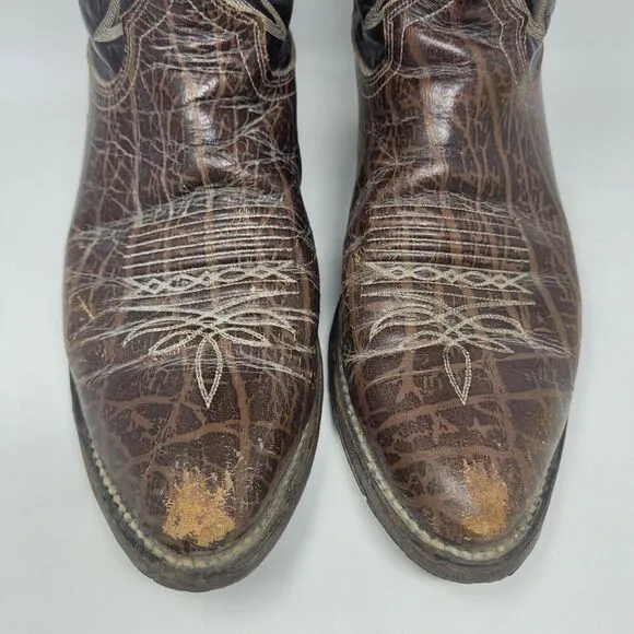 Dan Post Boots Mens 11B Brown Leather Western Cowboy Rodeo Ranch Riding P2559