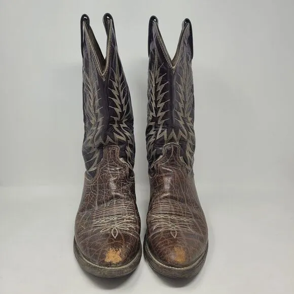 Dan Post Boots Mens 11B Brown Leather Western Cowboy Rodeo Ranch Riding P2559