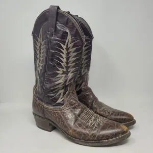 Dan Post Boots Mens 11B Brown Leather Western Cowboy Rodeo Ranch Riding P2559
