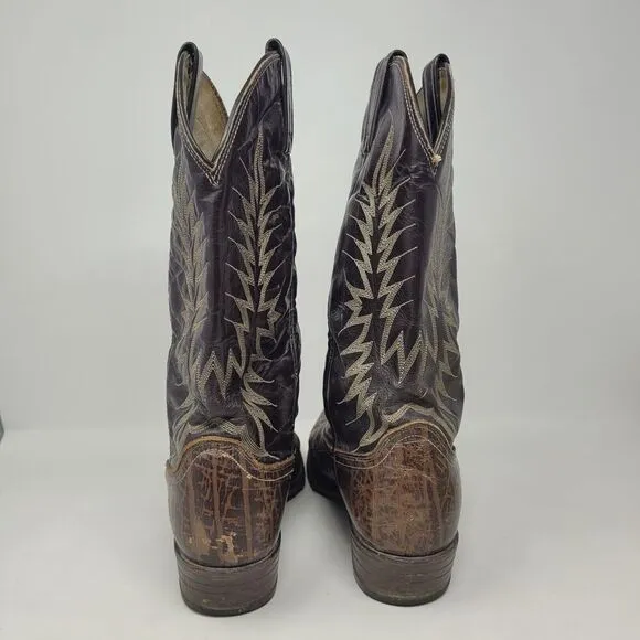 Dan Post Boots Mens 11B Brown Leather Western Cowboy Rodeo Ranch Riding P2559