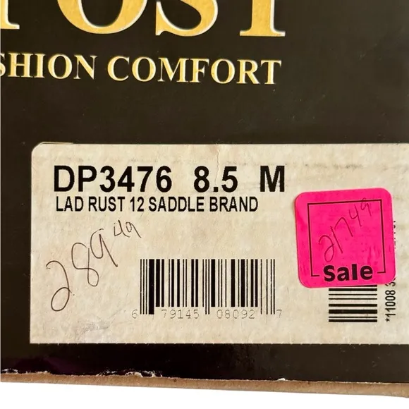 Dan Post Ladies Rust 12 Saddle Leather Snip Toe Mid Calf DP3476 Cowboy Boots 8.5