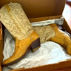 Dan Post Snakeskin Women’s boot tan beige used antique 21159 4218 740 908 1 83