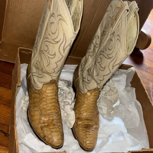 Dan Post Snakeskin Women’s boot tan beige used antique 21159 4218 740 908 1 83