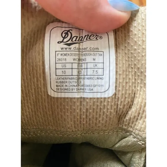 Danner womens combat boots desert tfx rough out tan size 10