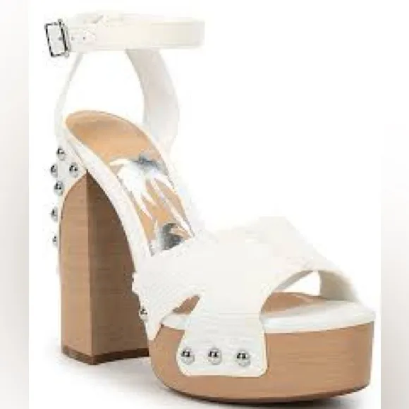 DANNIJO GIANNI BINI NWTDaisy Denim Studded Platform Sandals