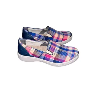 Dansko Belle Plaid Slip On Cushioned Comfort Shoes Loafers Size 7.5/8
