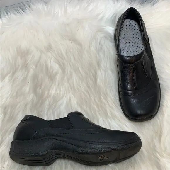 Dansko Black Leather Slip On Loafers Sz 41/10.5-11