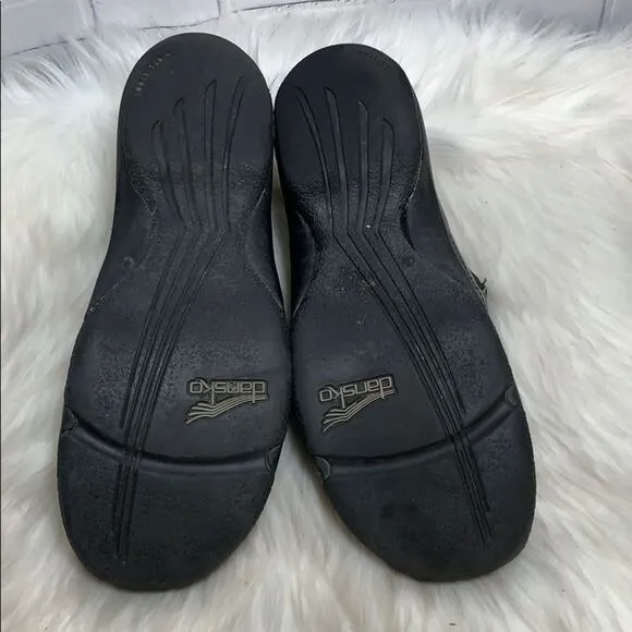 Dansko Black Leather Slip On Loafers Sz 41/10.5-11