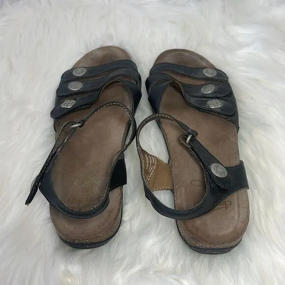 Dansko Black Leather Studded Strappy Sandals Sz 41/US 10.5-11