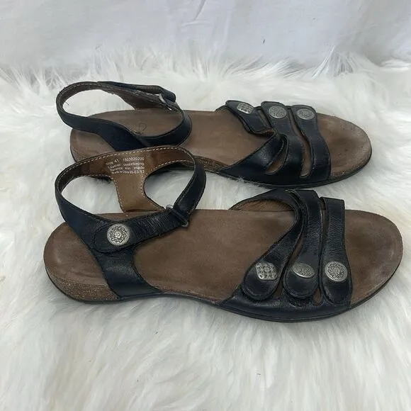 Dansko Black Leather Studded Strappy Sandals Sz 41/US 10.5-11