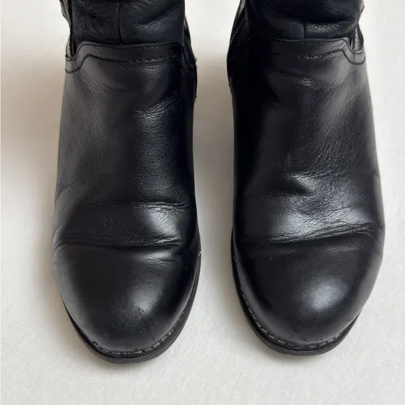 Dansko Hayley Black Leather Zip Up Ankle Boots Comfort Casual Size 40 Classic