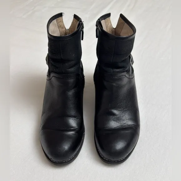 Dansko Hayley Black Leather Zip Up Ankle Boots Comfort Casual Size 40 Classic