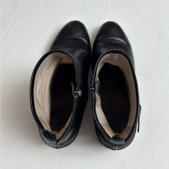 Dansko Hayley Black Leather Zip Up Ankle Boots Comfort Casual Size 40 Classic