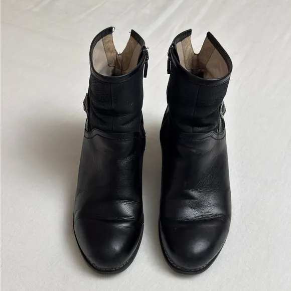 Dansko Hayley Black Leather Zip Up Ankle Boots Comfort Casual Size 40 Classic