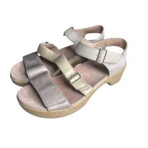 Dansko Malena Stylish Metallic adjustable Strappy Sandals 10.5