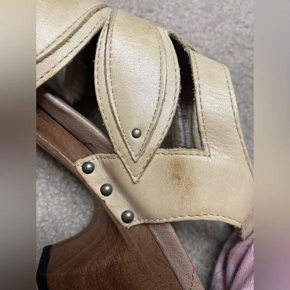 Dansko Nina Leather Strappy Heeled Sandals Size 41 European US 10 Tan