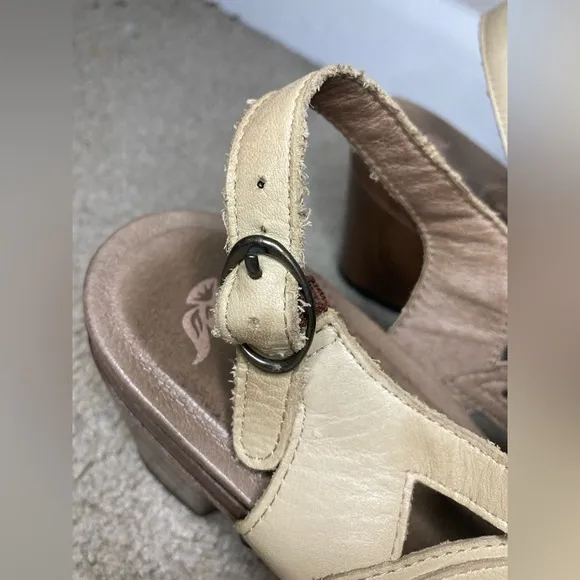 Dansko Nina Leather Strappy Heeled Sandals Size 41 European US 10 Tan