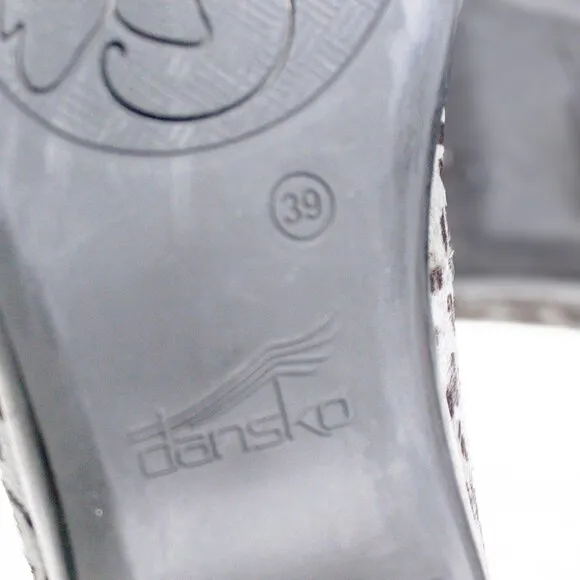 DANSKO •Oskana Leather Loafers Women's Size 8.5-9 US 39 EU Slip-On Calf Hair EUC
