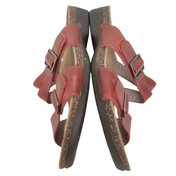 Dansko Womens Brown Rosie Sandals Waxy Burnished Tan Leather Size 39