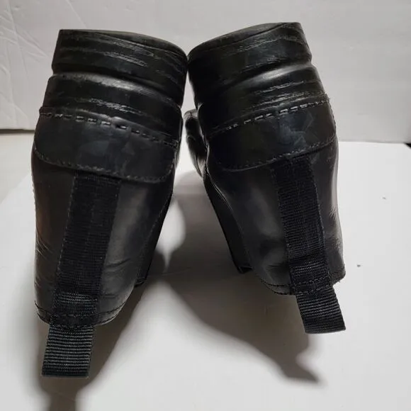 Dansko Women's Size 42 Frankie Oiled Black Leather Chelsea Ankle Booties Boots