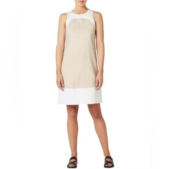 DAVID LAWRENCE Linen Sleeveless Shift
