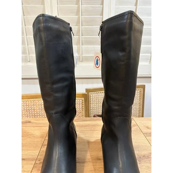 David Tate Superior Black Boots Leather Sz 10.5 WW NWOB Formal Casual Waterproof