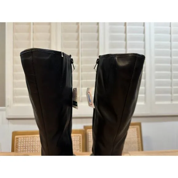 David Tate Superior Black Boots Leather Sz 10.5 WW NWOB Formal Casual Waterproof