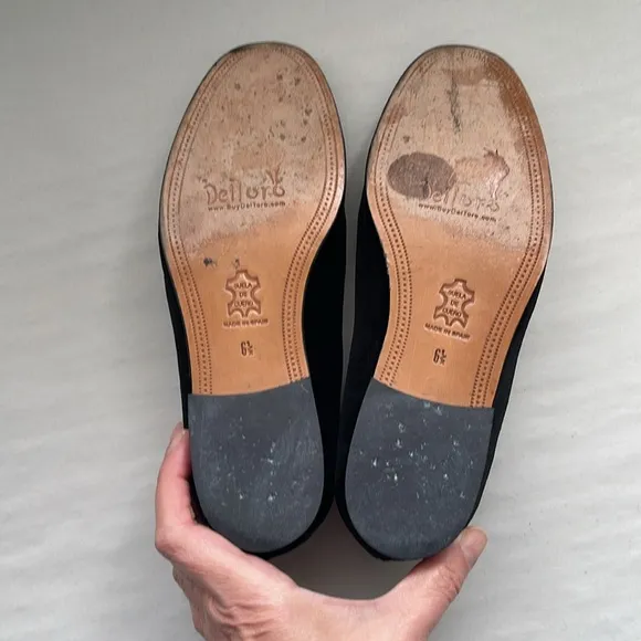 Del Toro Women's Black Velvet Slippers Loafers Size 6.5