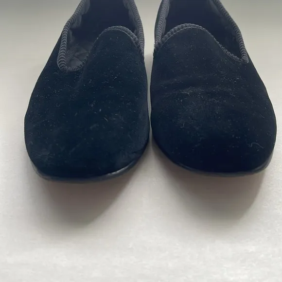 Del Toro Women's Black Velvet Slippers Loafers Size 6.5