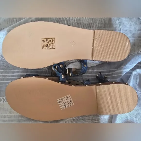 Denim Sandals (Never Worn)