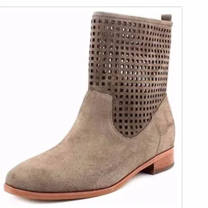 DESERT GRAHAM ANKLE SUEDE BOOTS LASER CUT BOOTIES