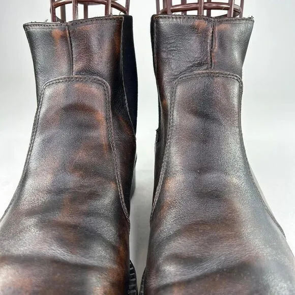 Dexter USA Men's Chelsea Boots US 10.5 M Brown Pull-On Casual Square-Toe Boot