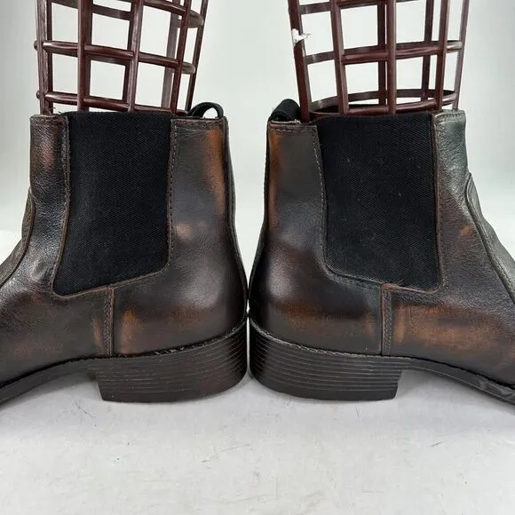 Dexter USA Men's Chelsea Boots US 10.5 M Brown Pull-On Casual Square-Toe Boot