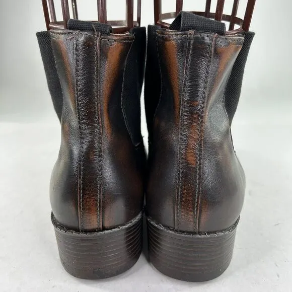 Dexter USA Men's Chelsea Boots US 10.5 M Brown Pull-On Casual Square-Toe Boot