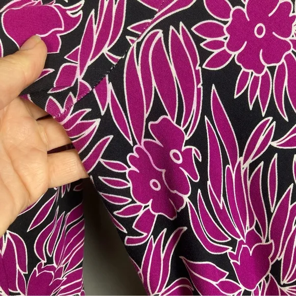 Diane von Furstenberg wrap dress size 8 tropical print pink black NEW