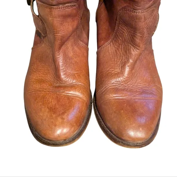 Diesel D. Day Brown Leather Knee High Boots Size 40 US 9 Western Boho