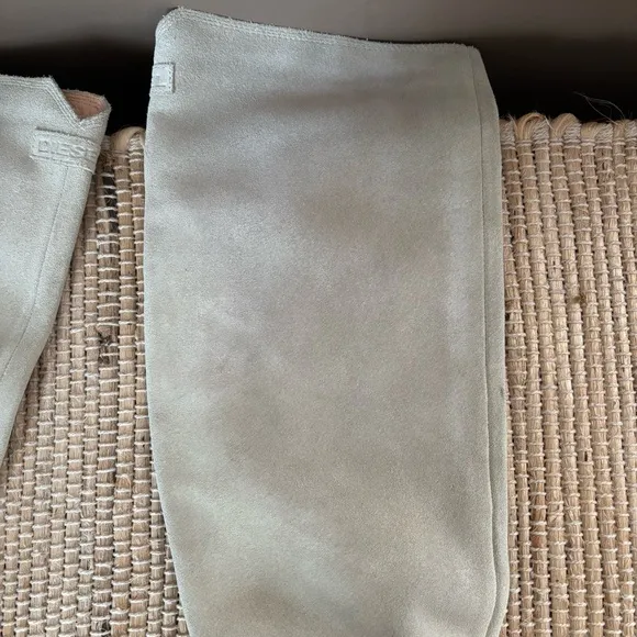 Diesel Taupe Gray Suede Knee High Boots Women’s Size 38/US 7.5 Leather Vintage