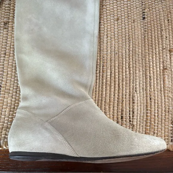 Diesel Taupe Gray Suede Knee High Boots Women’s Size 38/US 7.5 Leather Vintage