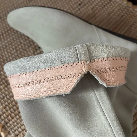 Diesel Taupe Gray Suede Knee High Boots Women’s Size 38/US 7.5 Leather Vintage