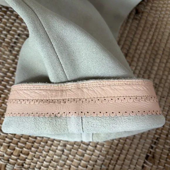 Diesel Taupe Gray Suede Knee High Boots Women’s Size 38/US 7.5 Leather Vintage
