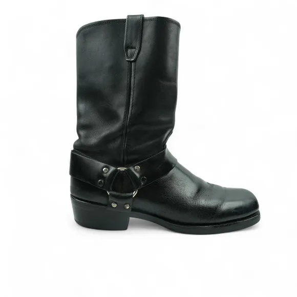 Dingo Boots Mens 10.5D Black Leather Harness Motorcycle Riding D119057 No Insole