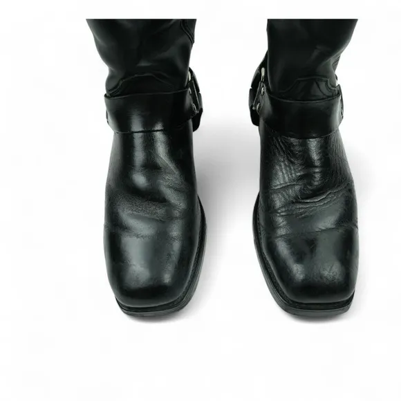 Dingo Boots Mens 10.5D Black Leather Harness Motorcycle Riding D119057 No Insole