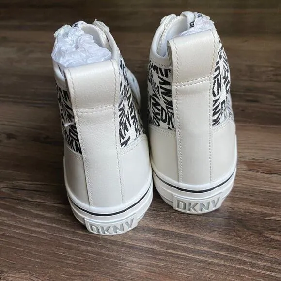 DKNY sz 7/ 7.5 / 8.5  shell toe high top canvas sneakers NWT